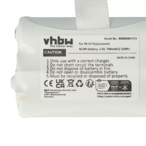 VHBW Radio Akku PB-X6 - 700 mAh 3,6 V NiMH
