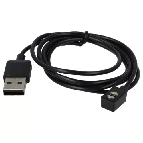 VHBW USB Charging Cable 2.5 mm Audio Jack - for Suunto Wing Headphones, Black