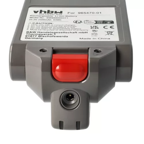 VHBW Battery for Dyson V12 - 2500 mAh 25.2 V Li-Ion