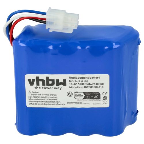 VHBW Akkumulátor Narwal C392-B-4S2P, XNY4S2PB, C392-C1-4S2P, C392-C2-4S2P - 5200 mAh 14,4 V Li-Ion