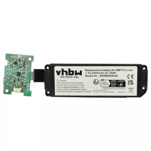 VHBW Speaker Battery Bose 088796, 088789, 080841, 088772 - 3400 mAh 7.4 V Li-Ion
