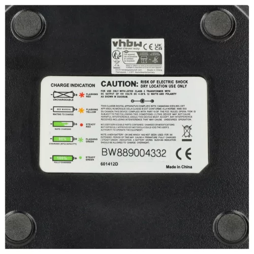 VHBW Doppel-Ladegerät und Netzadapter für Motorola PS000469A02, NNTN7558A - 15 V, 0,8 A