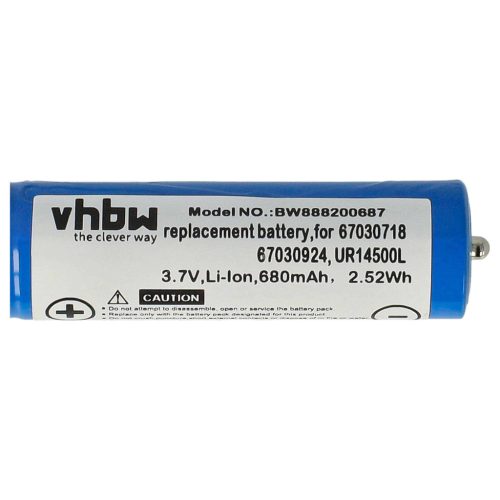 VHBW Electric Shaver Battery 67030924, 67030718, 7030924, 81489177 - 680 mAh 3.7 V Li-Ion
