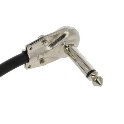 VHBW Guitar Cable 6.35 mm Jack Plug - 30 cm, Flat, Black/Silver