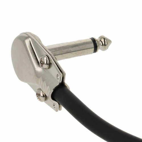 VHBW Guitar Cable 6.35 mm Jack Plug - 30 cm, Flat, Black/Silver