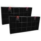 2x Aktivkohlefilter als Ersatz für AEG 0243271009 für Bauknecht Kochfeld - 43 x 21.2 x 2.7 cm