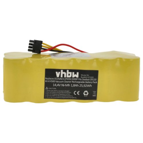 VHBW Akkumulátor Ariete LP43SC2000P, AT5186005100 - 1800 mAh 14,4 V NiMH
