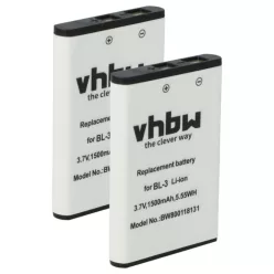   VHBW Radio Battery Baofeng BL-3 replacement - 1500 mAh 3.7 V Li-Ion