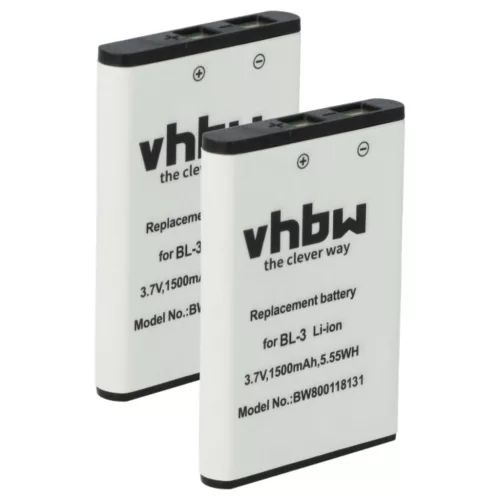 VHBW Radio Battery Baofeng BL-3 replacement - 1500 mAh 3.7 V Li-Ion