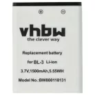 VHBW Radio Battery Baofeng BL-3 replacement - 1500 mAh 3.7 V Li-Ion