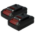 2x Battery replaces Einhell 45.114.36, 4511437, 4511396, 4511395 Electric Power Tool - 1300 mAh, 18 V, Li-Ion