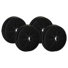 4x Activated Carbon Filter as Replacement for Beko 9174220018, 9199001580 for Proline Hob - 19 cm