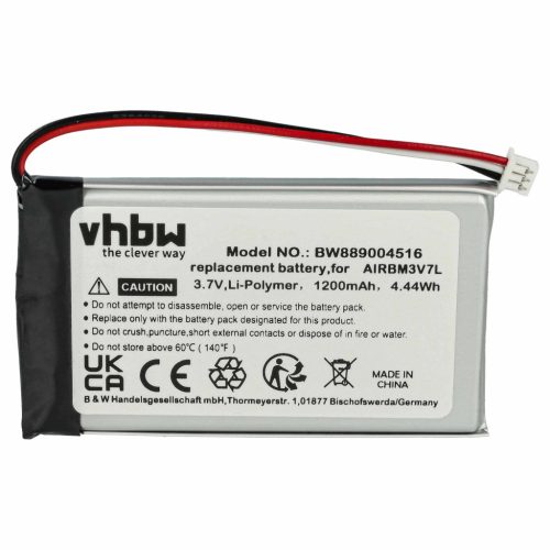 VHBW Remote Control Battery R0BATT00E0018, BH3V7L, AIRBM3V7L - 1200 mAh 3.7 V Li-polymer