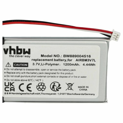 VHBW Remote Control Battery R0BATT00E0018, BH3V7L, AIRBM3V7L - 1200 mAh 3.7 V Li-polymer
