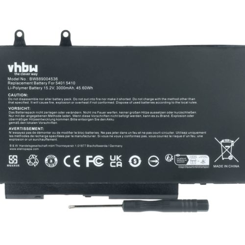 VHBW Notebook-Akku 3PCVM, YPVX3, 3HWPP - 3000 mAh 15,2 V Li-Polymer