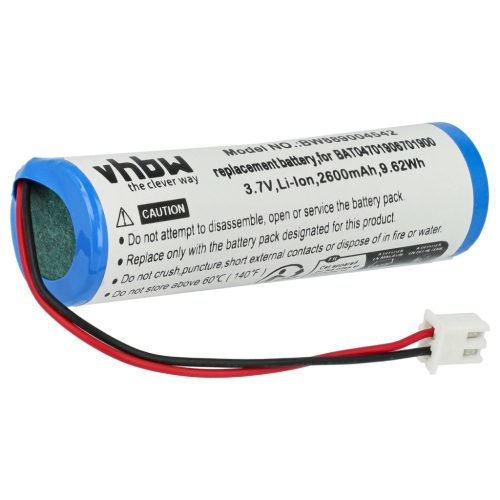 VHBW Akku Zafferano 8052536910881, BAT04701906701900 - 2600 mAh 3,7 V Li-Ion