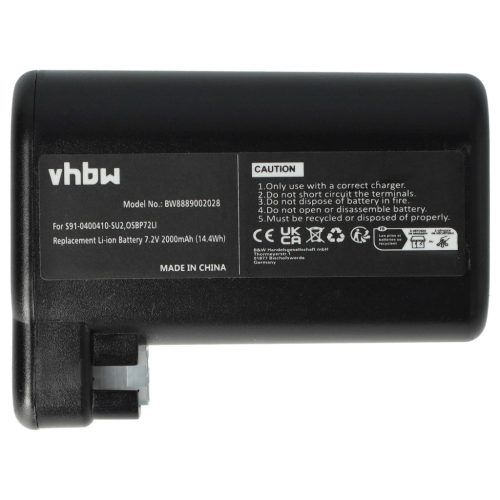 VHBW Battery AEG S91-0400410-SU2, OSBP72LI - 2000 mAh 7.2 V Li-Ion