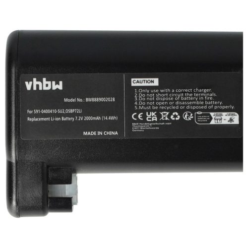 VHBW Battery AEG S91-0400410-SU2, OSBP72LI - 2000 mAh 7.2 V Li-Ion