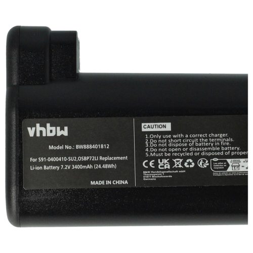 VHBW Akku AEG S91-0400410-SU2, OSBP72LI - 3400 mAh 7,2 V Li-Ion