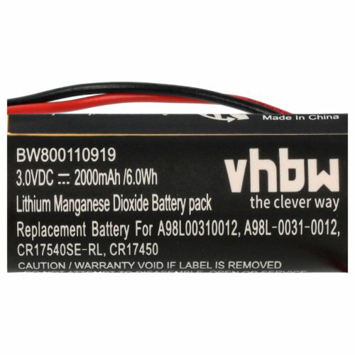 VHBW Ipari vezérlő Akkumulátor FDK CR8-LHC - 2000 mAh 3 V Li-MnO2