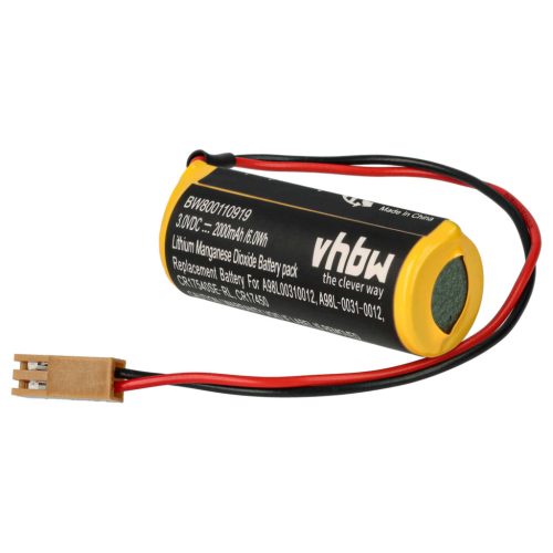 VHBW Ipari vezérlő Akkumulátor FDK CR8-LHC - 2000 mAh 3 V Li-MnO2