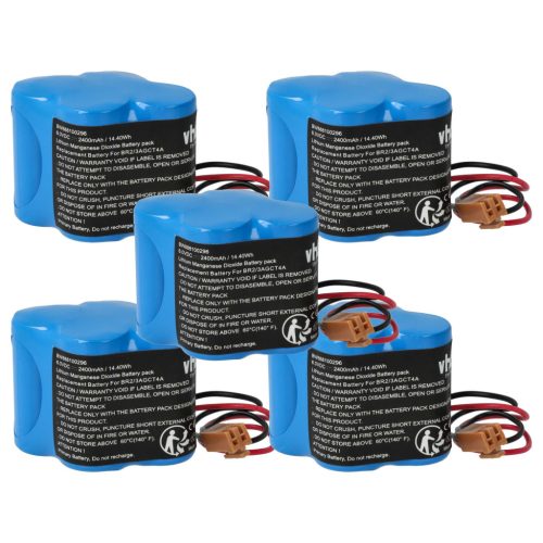 VHBW Ipari Vezérlő Akkumulátor Dantona Matt Pack (barna csatlakozóval) - 2400 mAh 6 V Li-MnO2