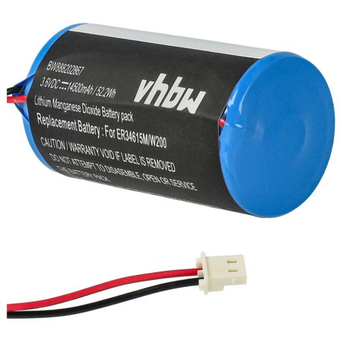 VHBW Alarmanlagen Akku 0-9912-K, ER34615M, 88030498 - 14500 mAh 3,6 V Li-SOCl2