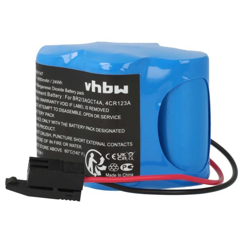 VHBW CNC controller Battery A06B-6114-K504, A98L-0031-0025, BR-2/3AGCT4A, CL 25A - 4000 mAh 6 V Li-MnO2