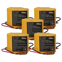   VHBW Industrial Controller Battery Dantona Matt Pack (with brown connector) - 3000 mAh 6 V Li-MnO2