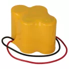 VHBW Industrial Controller Battery Dantona Matt Pack (with brown connector) - 3000 mAh 6 V Li-MnO2