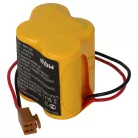 VHBW Industrial Controller Battery Dantona Matt Pack (with brown connector) - 3000 mAh 6 V Li-MnO2