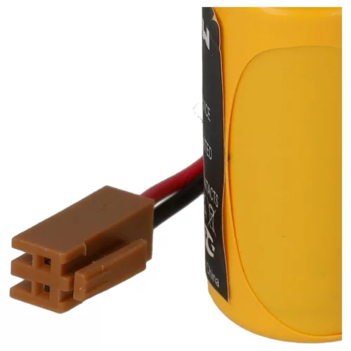 VHBW Industrial Controller Battery Dantona Matt Pack (with brown connector) - 3000 mAh 6 V Li-MnO2