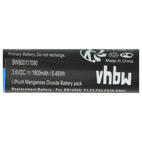 VHBW CNC vezérlő Akkumulátor Maxell ER6C helyett - 1800 mAh 3,6 V Li-MnO2