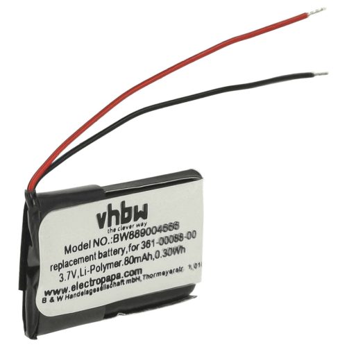 VHBW Smartwatch Akku 361-00088-00 - 80 mAh 3,7 V Li-Polymer