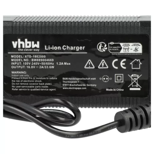 VHBW Charger RB-CC4002 for Daiwa Fishing Reel - 16.8 V / 2.0 A