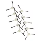 VHBW Side Brush for Dreame, Xiaomi, Mova L10 Robot Vacuum - 3-armed, white, gray