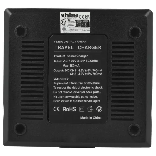 VHBW Akku-Ladegerät für Praktica, Silvercrest, Toshiba, JVC Kameras - 4,2 V / 0,7 A