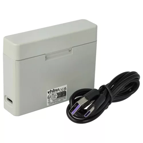 VHBW Battery Charger USB-C + USB-C Cable for DJI Osmo ACTION 5, Action 3, Action 4, Action 5 Pro Digital Camera - 4.5 V