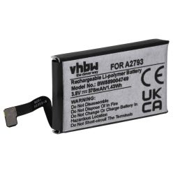   VHBW Kabelloses Headset Akku Apple A2793 - 375 mAh 3,8 V Li-Polymer