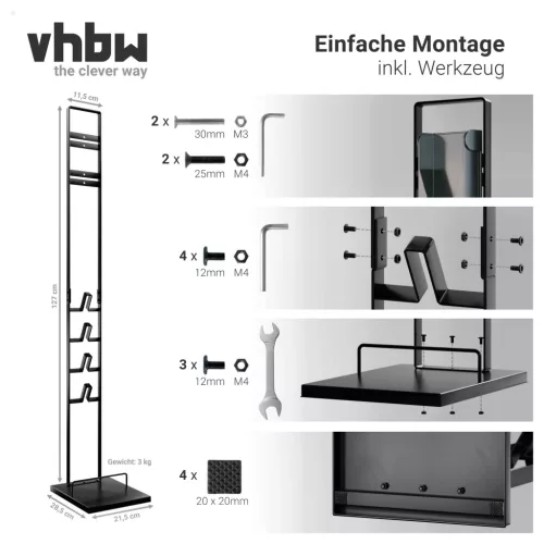 VHBW Stand for Dyson Handheld Vacuum - Dark Gray (Old Version)