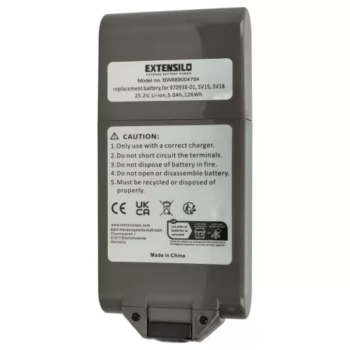 VHBW Vacuum Cleaner Battery Dyson V11, V15, SV15, SV17, SV18 - 5000 mAh 25.2 V Li-Ion