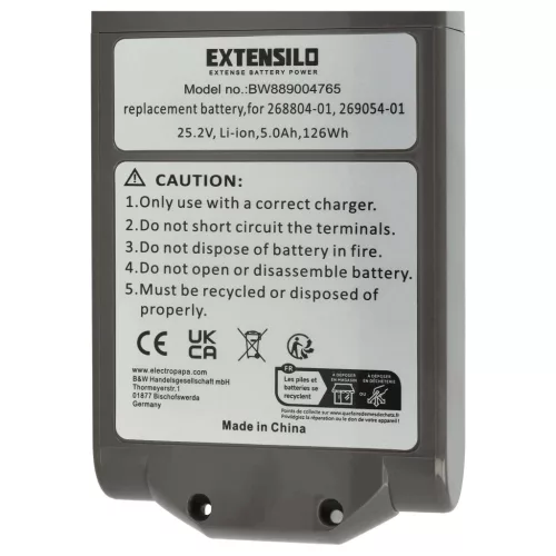 VHBW Vacuum Cleaner Battery Dyson 970145-02, 299820, SV14 - 5000 mAh 25.2 V Li-Ion