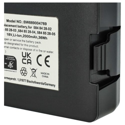 VHBW Battery Flymo 5902142-02, 5848228-01, 5848428-02, 584 84 28-02 - 2 Ah 18 V Li-Ion
