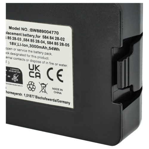 VHBW Battery Flymo 5902142-02, 5848228-01, 5848428-02, 584 84 28-02, 590 21 42-02 - 3 Ah 18 V Li-Ion