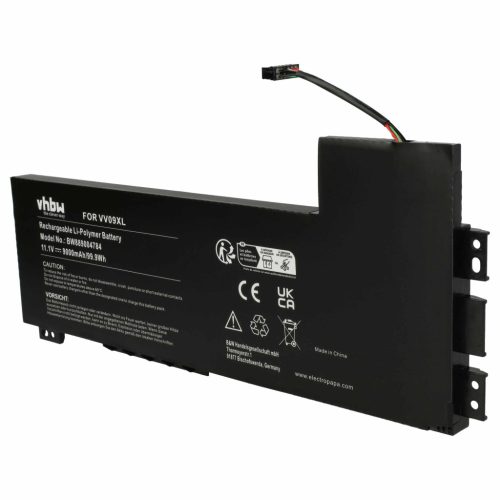 VHBW Notebook Battery 808398-2B1, 808398-2B2, 808398-2C1, 808398-2C2 - 9000 mAh 11.1 V Li-Ion