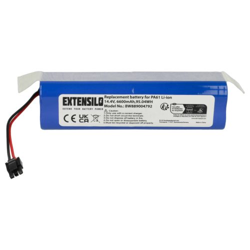 VHBW Akku Eufy PA89, PA61 - 6600 mAh 14,4 V Li-Ion