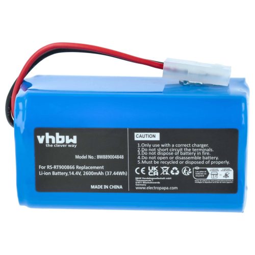 VHBW Battery Rowenta RS-RT900866 replacement - 2600 mAh 14.4 V Li-Ion