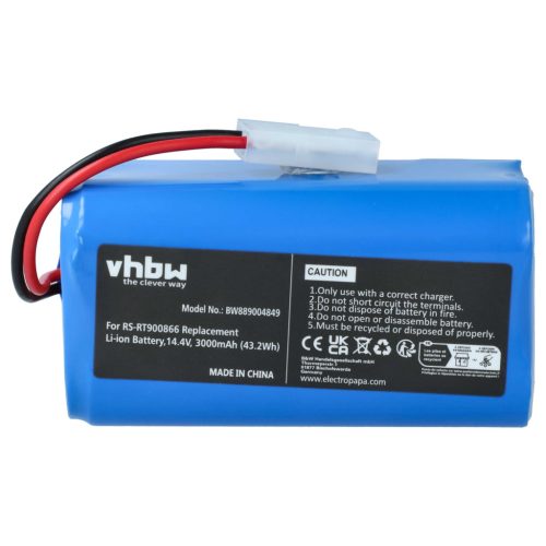 VHBW Akku Rowenta RS-RT900866 statt - 3000 mAh 14,4 V Li-Ion