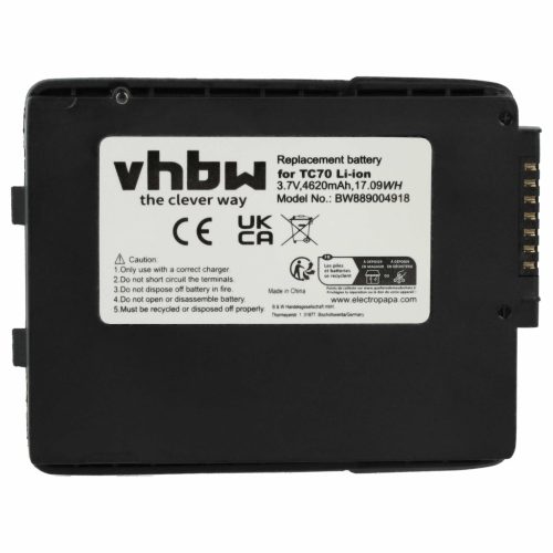 VHBW Akku Motorola 82-171249-02, 82-171249-01, BT-000318 - 4620 mAh 3,7 V Li-Ion
