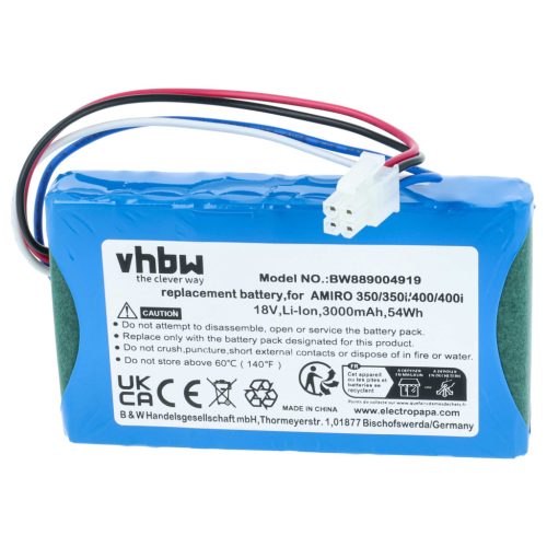 VHBW Battery Yard Force 1920726 - 3000 mAh 18 V Li-Ion